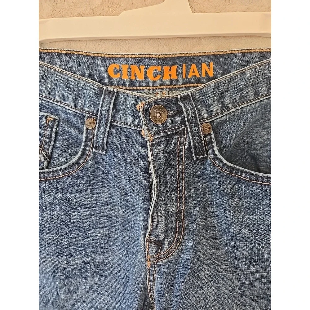 Cinch Ian Men's White Label Slim Fit Medium Wash Jeans MB64736001 Sz 29x34